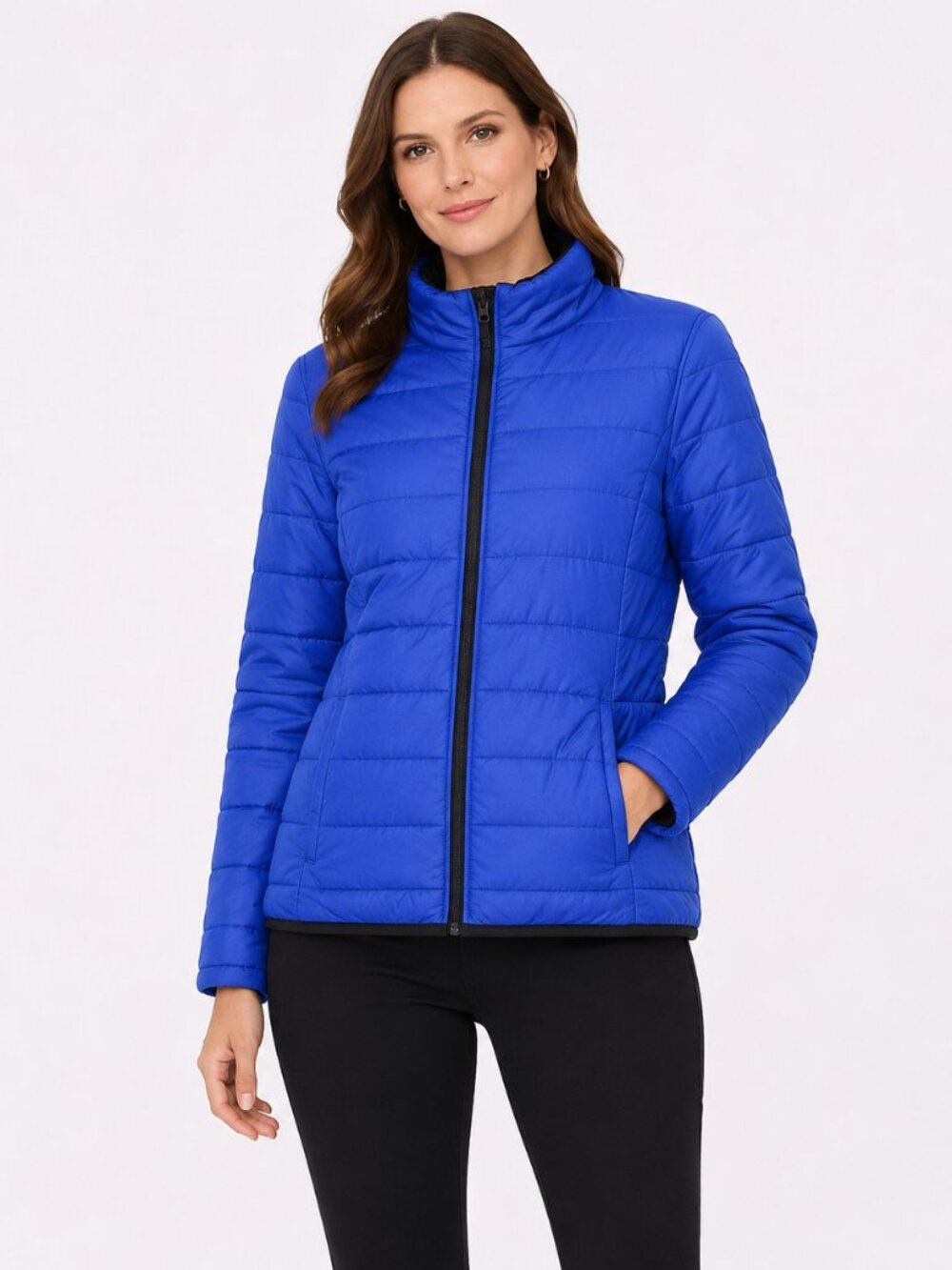 Wild Fable blue puffer Winter jacket zipper front Size: L